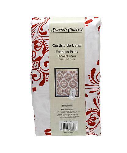 CORTINA PARA BAÑO CON GANCHOS POLIESTER SC-740