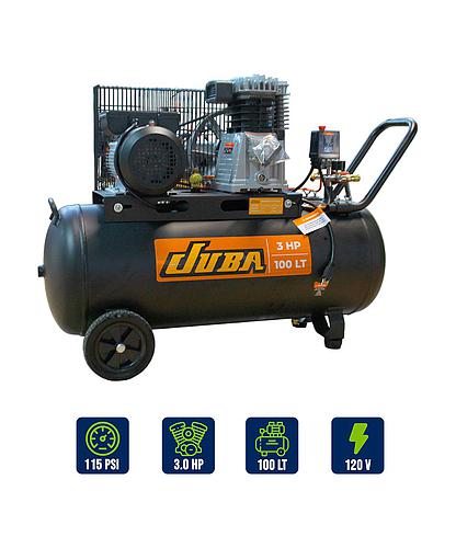 COMPRESOR JUBA 100L-3HP 120V FAJA HEAVY DUTY HM-H-0.25/100L (SIN ACC.)