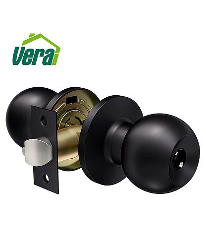 CERRADURA VERA POMO CON LLAVE NEGRO 46539 / 46972