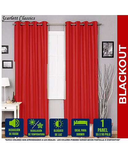 CORTINA PARA SALA BLACKOUT AMANDA 54 X 90 VINO NV-885