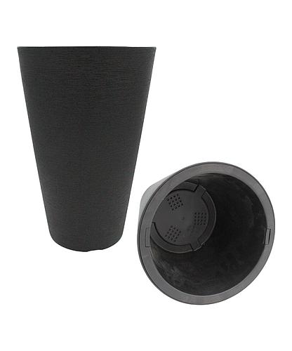 MACETERO PLASTICO CONO NEGRO 30X45 J-1642