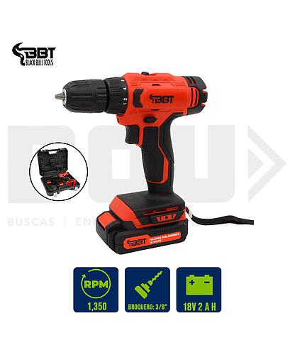 TALADRO INAL. 3/8 18V 23NM CON ESTUCHE + 2 BAT BBT KZ6-18