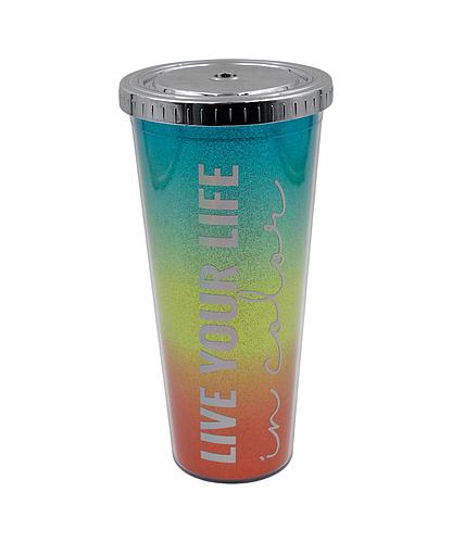 VASO PLASTICO CON PAJILLA 83532