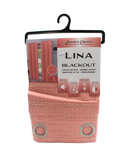 CORTINA PARA SALA BLACKOUT LINA 54 X 90 ROSA SCR-3533