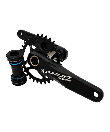 BIELA CON PLATO 32TX 175MM NEGRO MOD SS-8002
