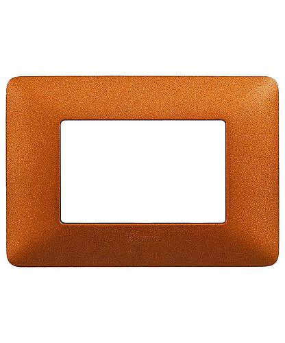 PLACA 3MODULOS ROJO TIERRA MATIX BTICINO AM4803TRT (DESC)