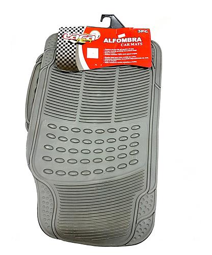 ALFOMBRA CAUCHO GRIS 3PZS SET 1210P-G