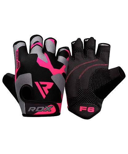 GUANTES PARA PESAS RDX F6 NEGRO/ROSA-S WGS-F6P-S