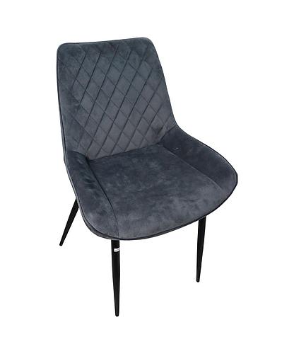 SILLA PARA SALA TERCIOPELO GRIS OSCURO CON RESPALDO CH-851-DRKGRY