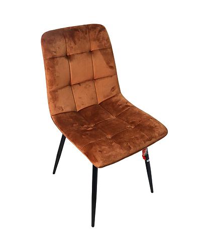 SILLA PARA SALA TERCIOPELO CAFE CLARO CON RESPALDO CH-869-BRWN