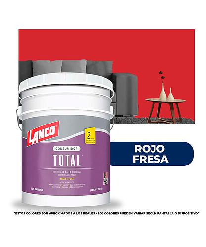 PINTURA TOTAL ACRILICA LATEX ROJO FRESA CUBETA TL3476 (NC)