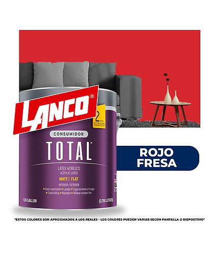 PINTURA TOTAL ACRILICA LATEX ROJO FRESA GLN TL3476 (NC)