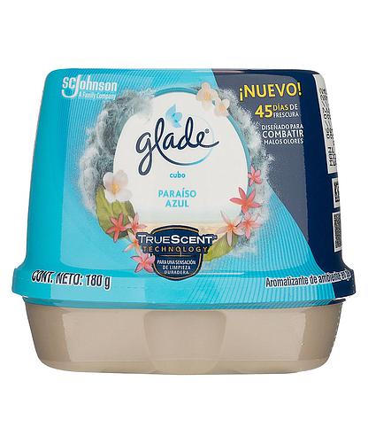 AROMATIZANTE GLADE CUBO FLORES TROPICALES 180GR