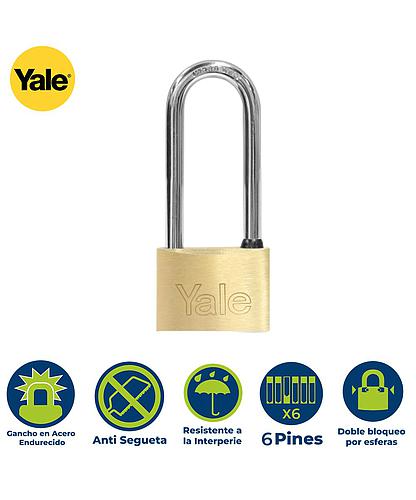 CANDADO LATON MANGO LARGO 50MM YALE 113-50