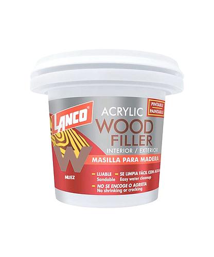MASILLA ACRILICA PARA MADERA COLOR NOGAL 8OZ. LANCO WF829-7