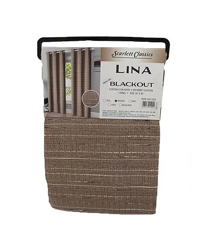 CORTINA PARA SALA BLACKOUT LINA 54 X 90 CHOCOLATE SCR-3282