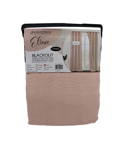 CORTINA PARA SALA BLACKOUT ELINA 54 X 90 ROSADO SCR-3824