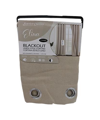 CORTINA PARA SALA BLACKOUT ELINA 54 X 90 CAMEL SCR-3828