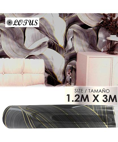 PANEL VINILICO C/ADHESIVO GRIS B/NEGRA 1.20X3M TLS-009