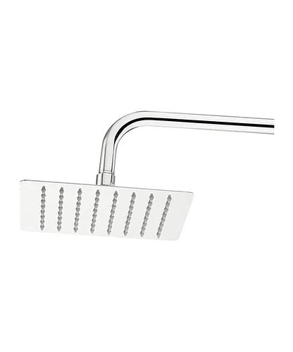 REGADERA CUADRADA 8 PULG SATINADO CON NIPLE GV-SHC-8SARM