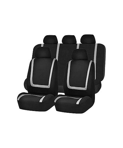 FORRO PARA ASIENTO AUTO NEGRO/GRIS (10PZS) 16-8281-NG