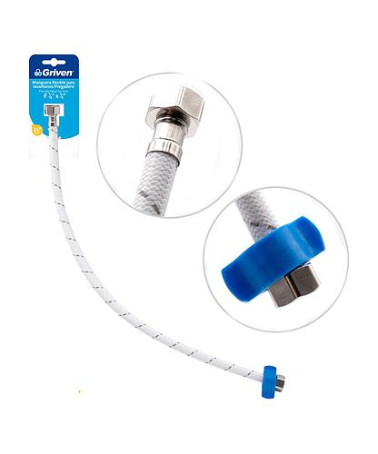 TUBO ABASTO FLEXIBLE GRIVEN PARA LAVABO 3/8 X 1/2 X 20 PULG A367-HSB20