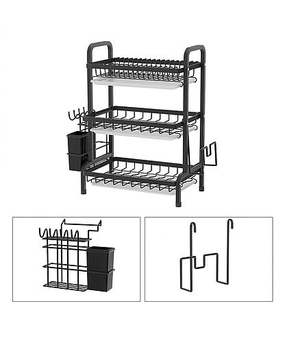 ESCURRIDOR DE PLATOS METALICO 3 NIVELES 88281/84858