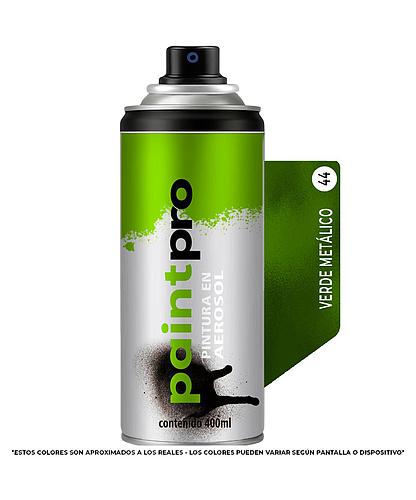 SPRAY PAINT PRO VERDE METALICO 44