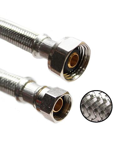 TUBO ABASTO FLEXIBLE EASTMAN INOX. PARA LAVABO 1/2 X 3/8 X 20 PULG 48005