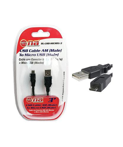 CABLE USB Y MICRO USB SMART PHONE 3 PIES BL-USB-MICROU-3