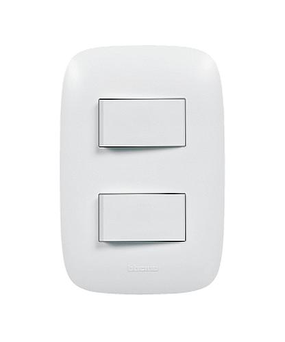 SWITCH DOBLE INTEGRADO BLANCO DOMINO SENCIA BTICINO AP5200 (DESC)