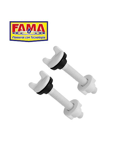 PERNOS PLASTICO FAMA PARA ASIENTO/TANQUE INODORO 3/8 X 2 1/2 9740