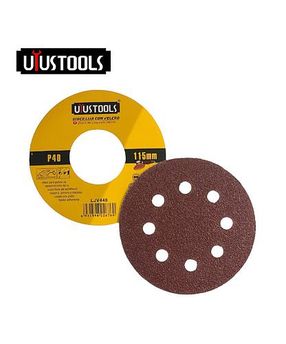 LIJA PARA PULIR CON VELCRO 4 1/2 PULG 40 LJV440 (KIT 50 PCS)