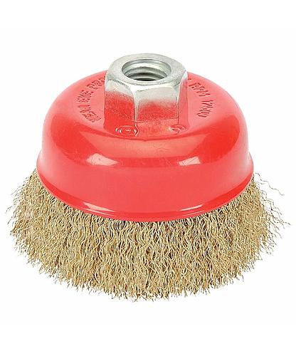 CEPILLO DE COPA PARA PULIDORA ONDULADO 4PULG. X 5/8 TRUPER 11529