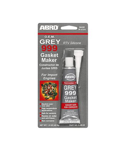 SILICON PARA HACER EMPAQUES ABRO ALTA TEMP. (GRIS) 85g 9-AB