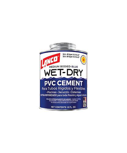 PEGAMENTO PVC Y CPVC TODA PRESION WET DRY 1/8 - 16 OZ. LANCO