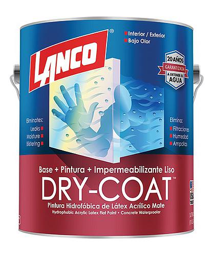 PINTURA IMPERMEABIL. 3 EN 1 DRY-COAT BLANCO GAL. LANCO DC-480-4 (NC)