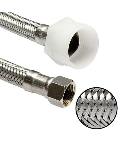 TUBO ABASTO 20 PULG P/INODORO ACERO INOX. 7/8 X 3/8 13A-022-387820 (NC)