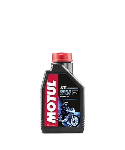 ACEITE SAE20W50 MINERAL PARA MOTO 4T 1LT. MOTUL 3000MA2