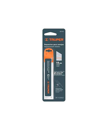 REPUESTO PARA CUCHILLA ARTESANO 18MM (10 PZAS) TRUPER 16965