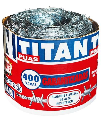 ALAMBRE ESPIGADO TITAN 400V CON 3LBS GRAPA