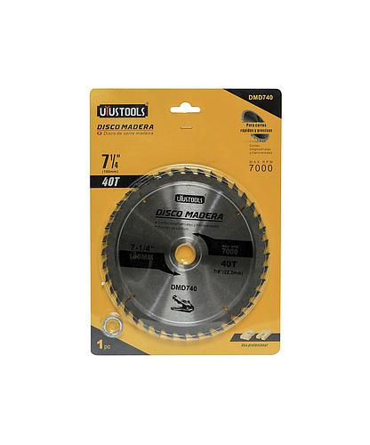 DISCO PARA SIERRA CIRC. TUNGS. PARA MADERA UYUS 7 1/4 X 24D X 7/8