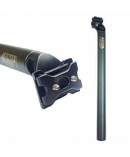 POSTE ALUM. NEGRO 30.9 X 400MM CON BASE