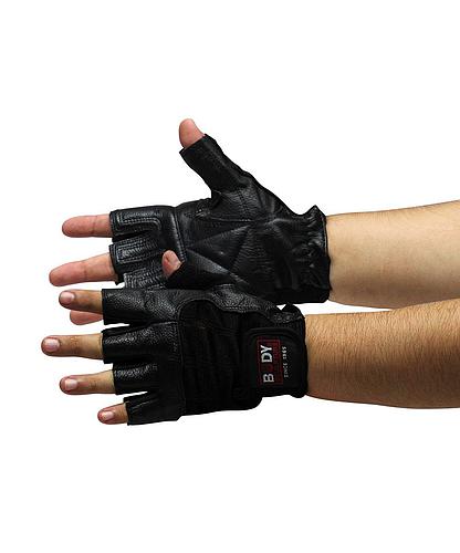 GUANTES PARA PESAS CUERO-SPANDEX SOL-BW85-BK-L/SOL-BW85-BL-H (PAR)