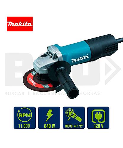 PULIDORA MAKITA 4 1/2 PULG 840W 9557HPG