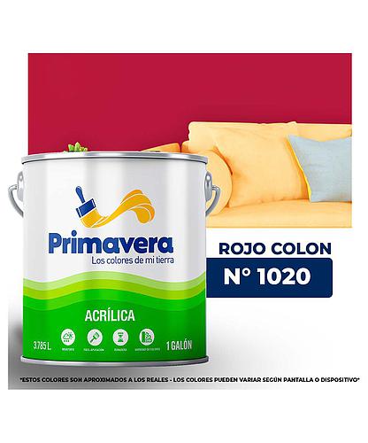 VINILICA PRIMAVERA ROJO COLON. Nº 1020 GALON (NC)