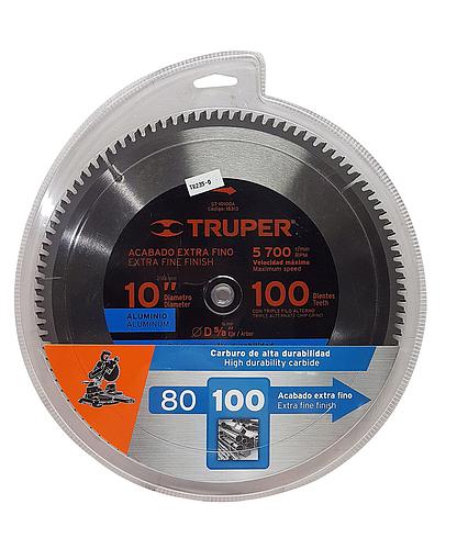 DISCO PARA SIERRA CIRCULAR TRUPER 10 X 5/8 X 100 D ALUMINIO (18313)
