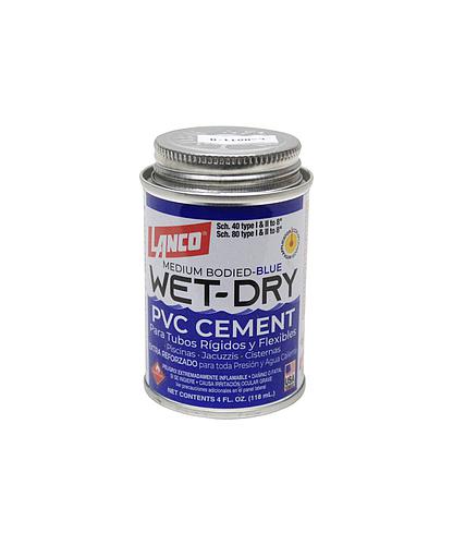 PEGAMENTO PVC Y CPVC TODA PRESION WET DRY 1/32 - 4 OZ. LANCO