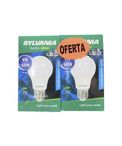 FOCO LED 9W 100-240V E27 65K (2 PACK) SYLVANIA P29405-40