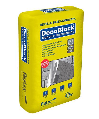 DECOBLOCK GRIS GRANO GRUESO INTERIOR 40KG. REFLEX